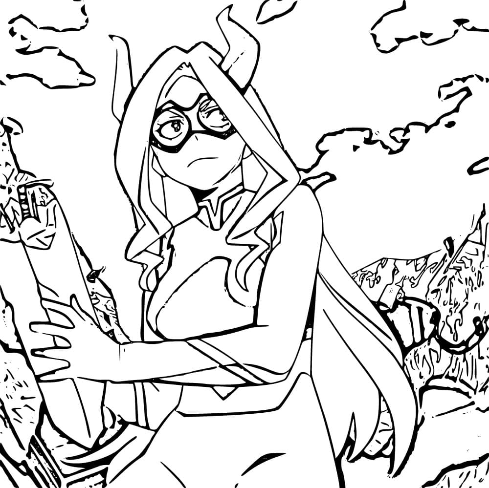 Coloriage Mount Lady My Hero Academia