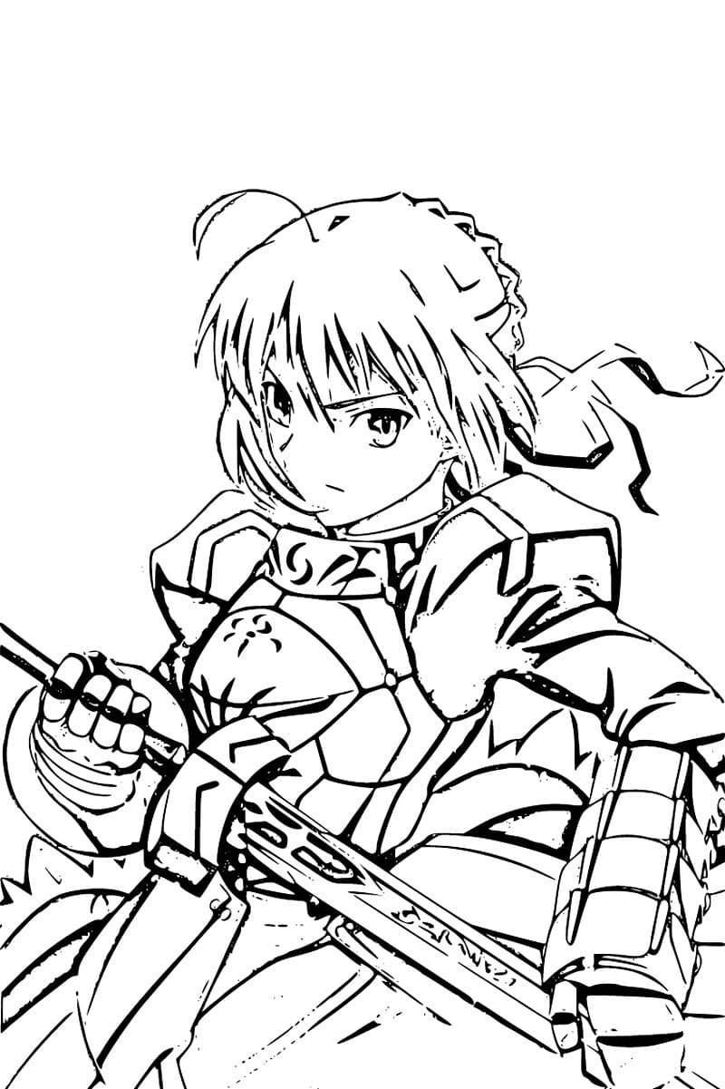 Coloriage Saber impression gratuite