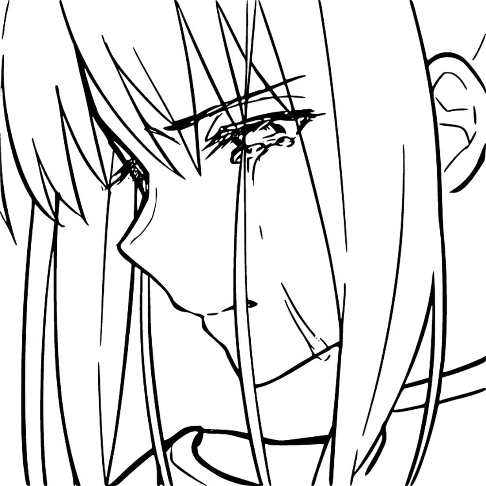 Coloriage Saber pleure