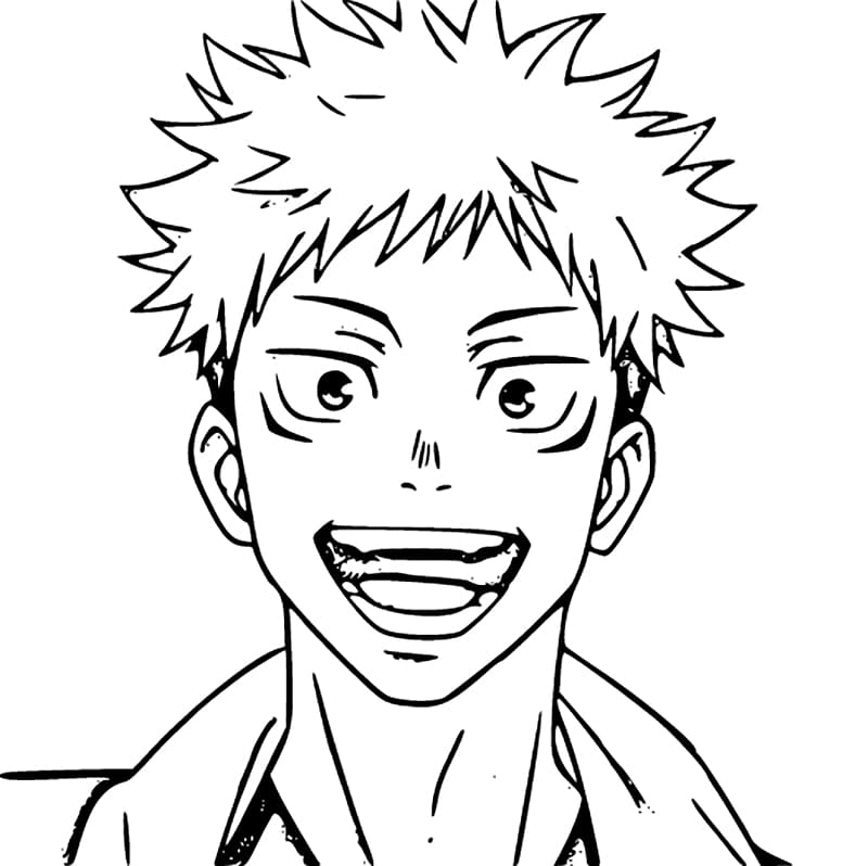 Coloriage Yuji Itadori de Jujutsu Kaisen