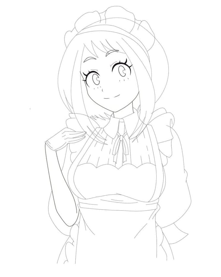 Coloriage Belle Ochaco Uraraka