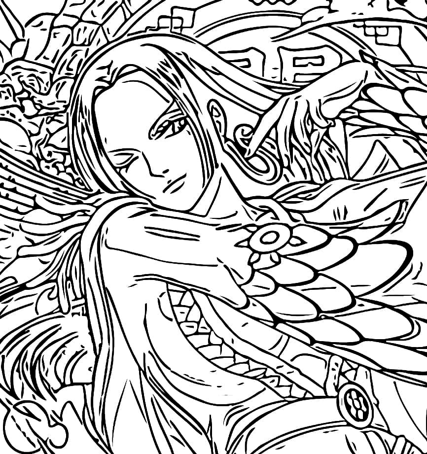 Coloriage Contour de Boa Hancock