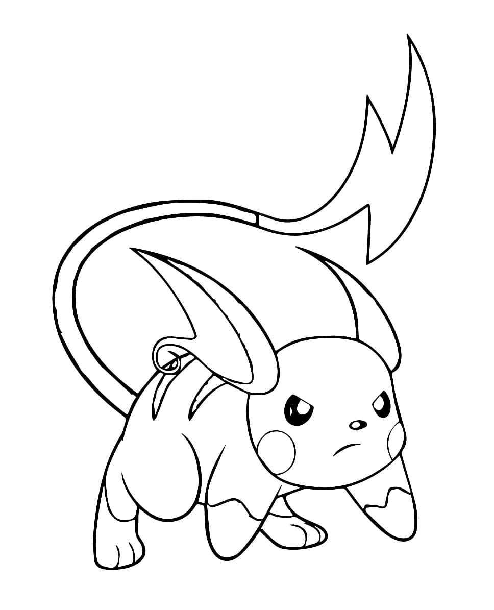 Coloriage Contour de Raichu