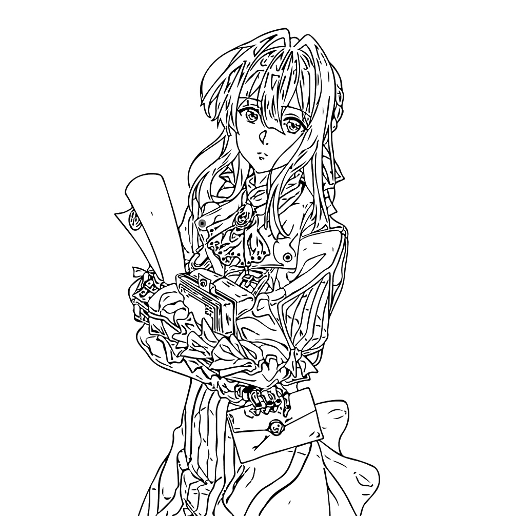 Coloriage Violet Evergarden JPG