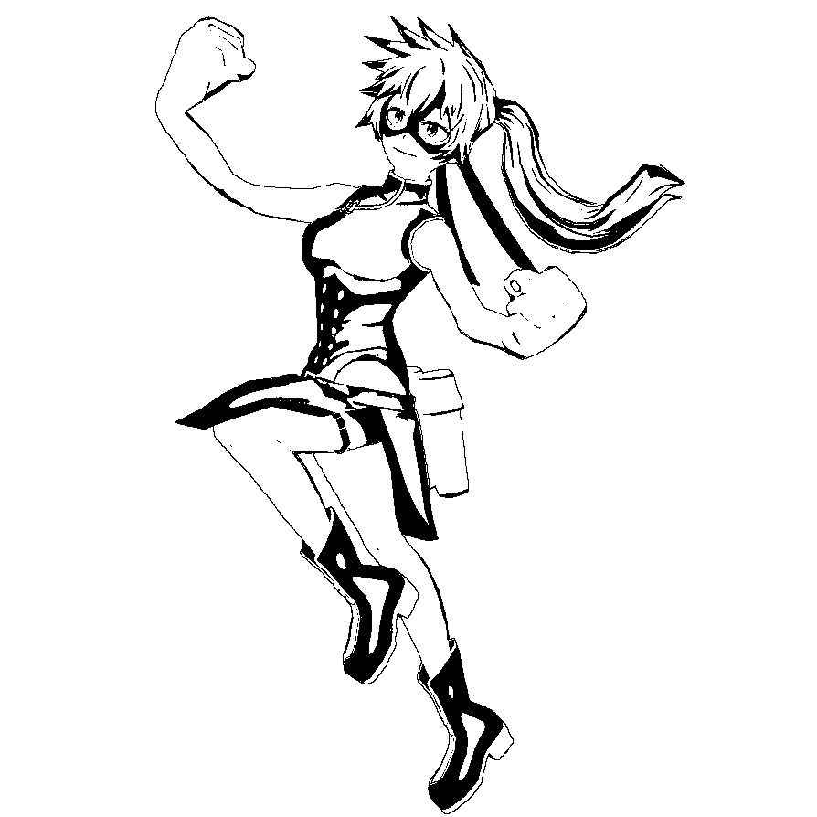 Coloriage Itsuka Kendo attaque