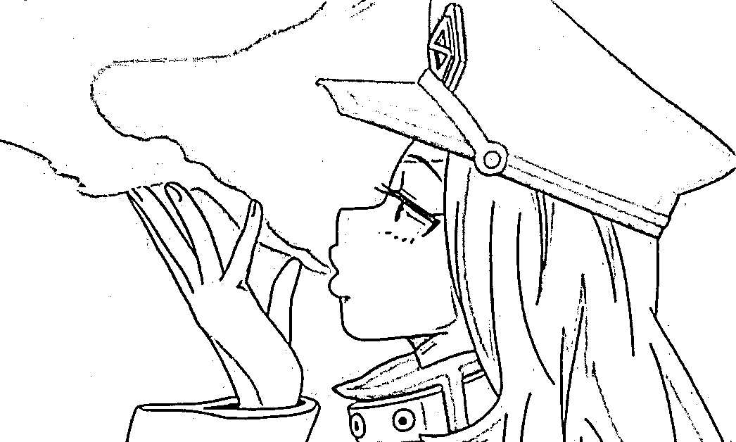 Coloriage Camie Utsushimi fumeuse