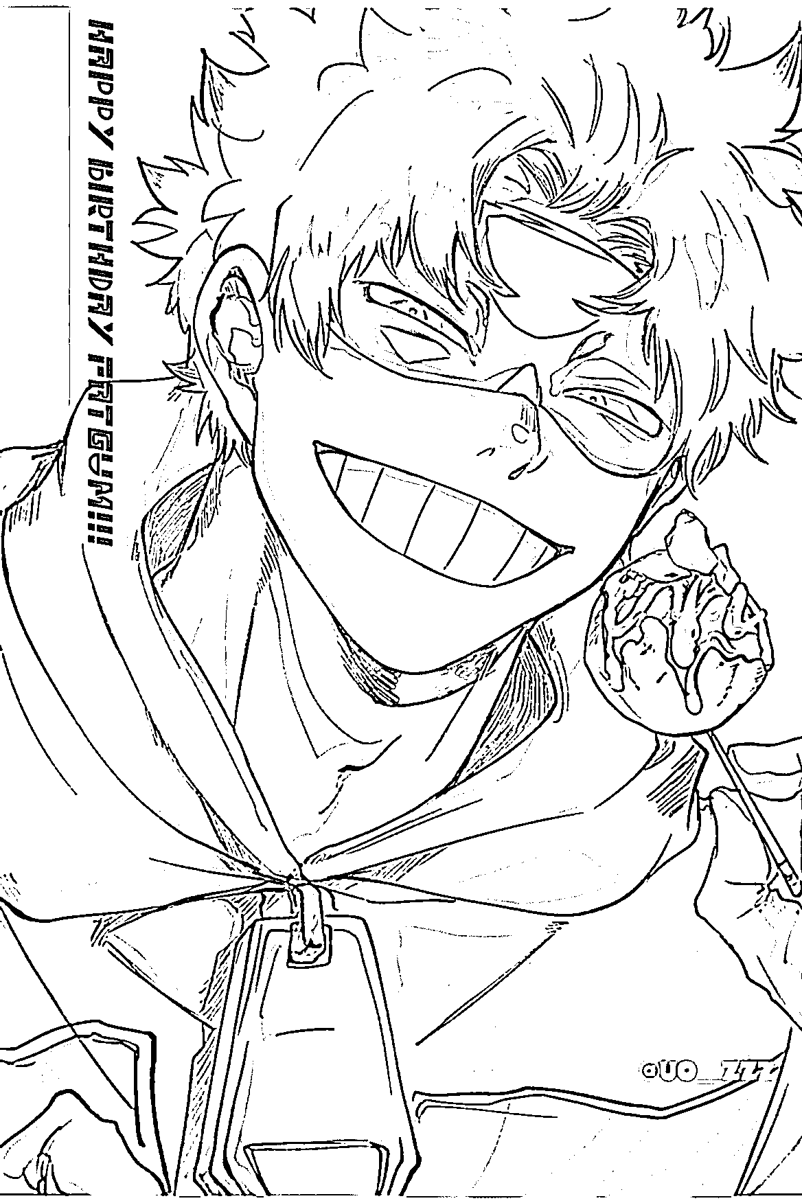 Coloriage Fat Gum rire