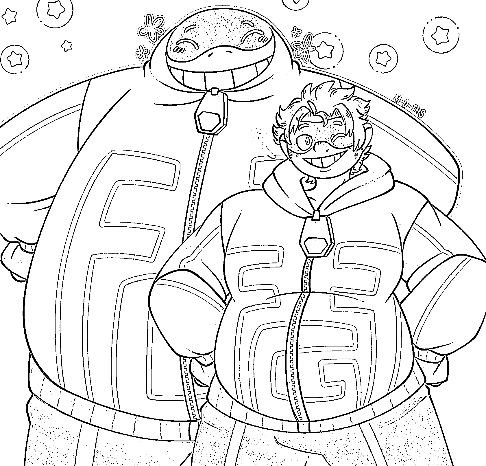 Coloriage Fat Gum sourire