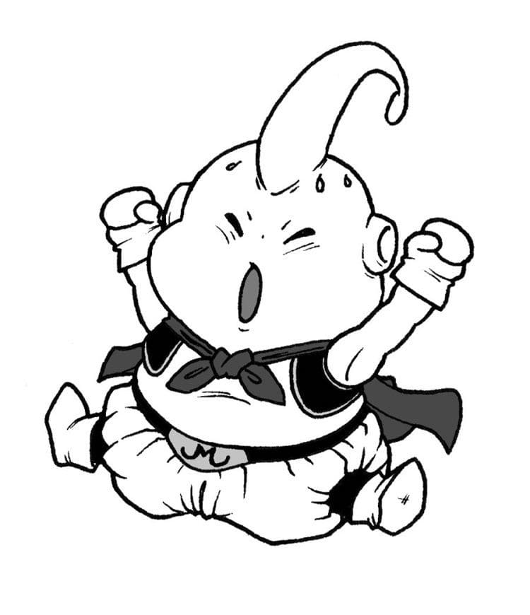 Coloriage Adorable Majin Boo