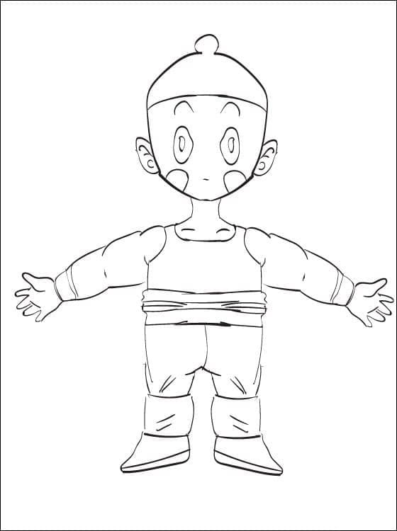 Coloriage Chaozu a l'air drôle