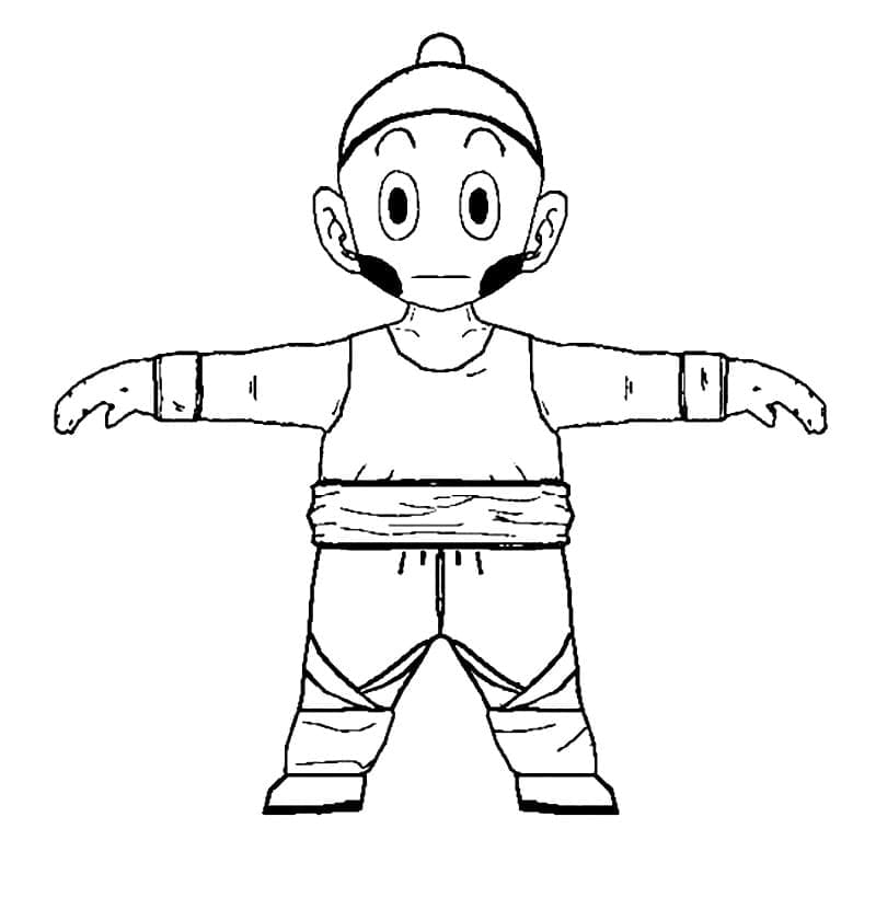 Coloriage Chaozu de dragon ball z