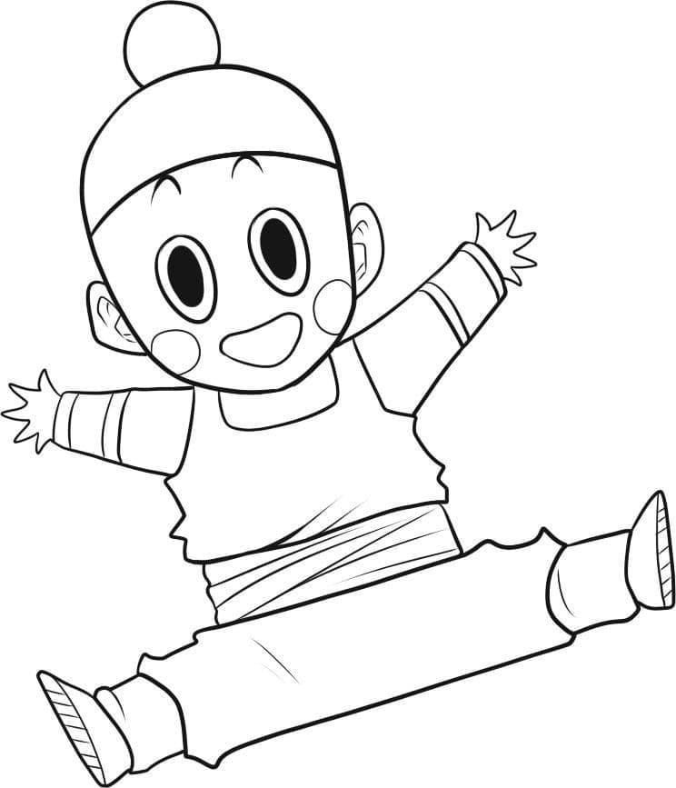 Coloriage Chaozu est heureux