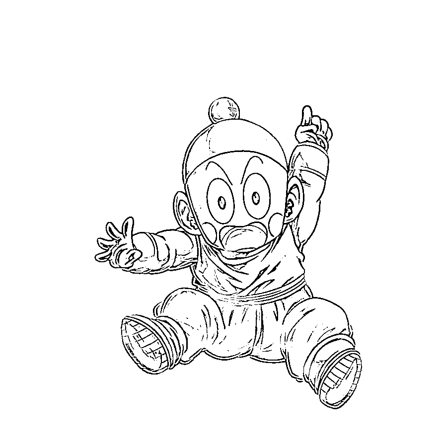 Coloriage Chaozu très mignon
