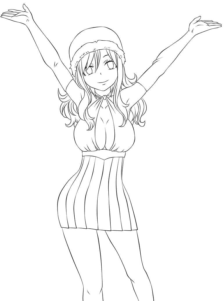 Coloriage Danse de Juvia Lockser