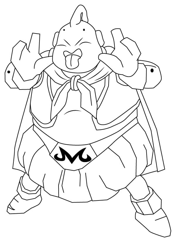 Coloriage Drôle de Majin Boo