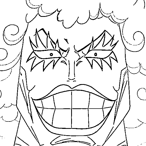 Coloriage Emporio Ivankov s'amuse avec son visage