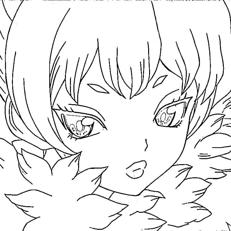 Coloriage Homura Momiji de Anime Dr Stone