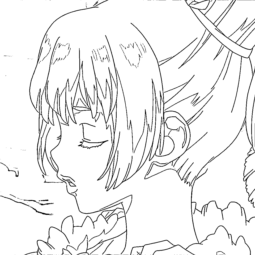 Coloriage Homura Momiji dormir