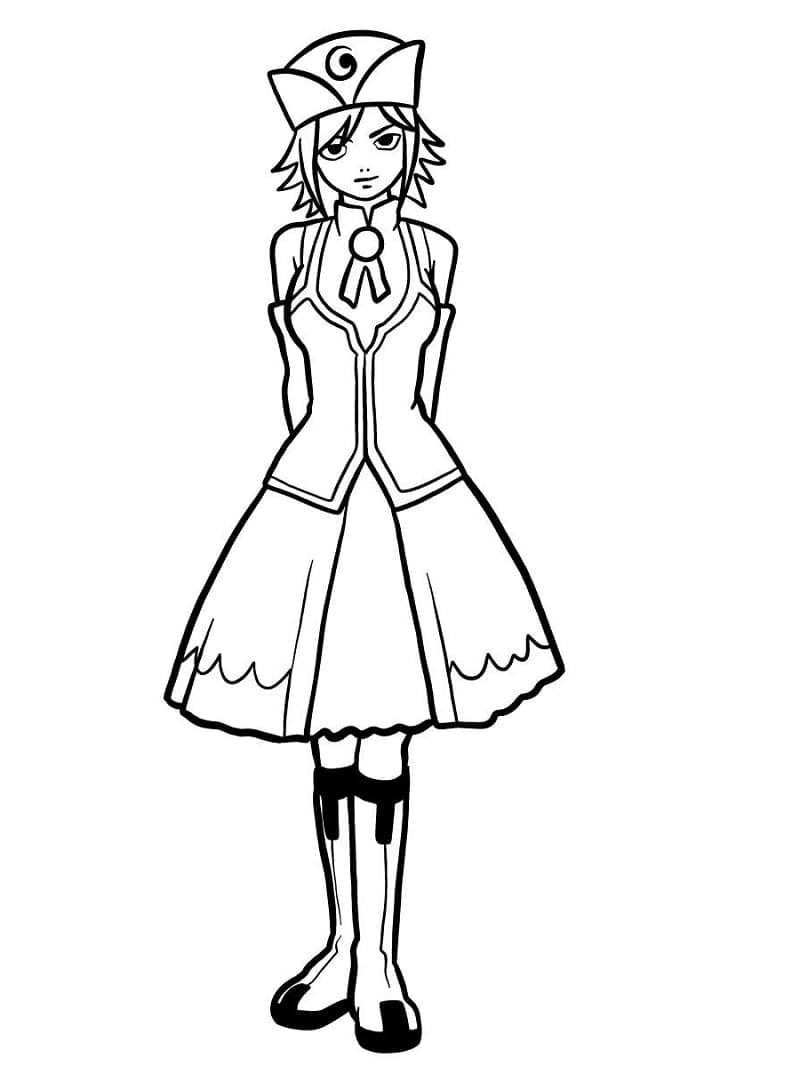 Coloriage Juvia Lockser debout