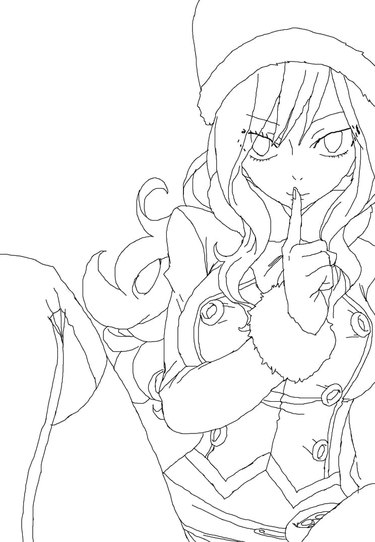 Coloriage Juvia Lockser jolie