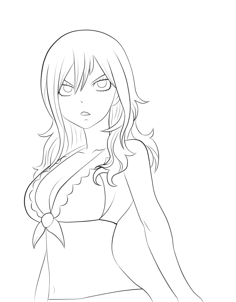 Coloriage Juvia Lockser magnifique