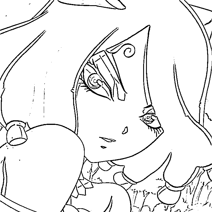 Coloriage Kirisame affronter