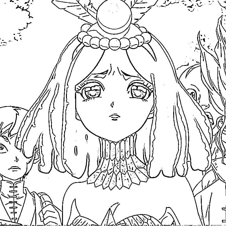 Coloriage Kirisame de Anime Dr Stone