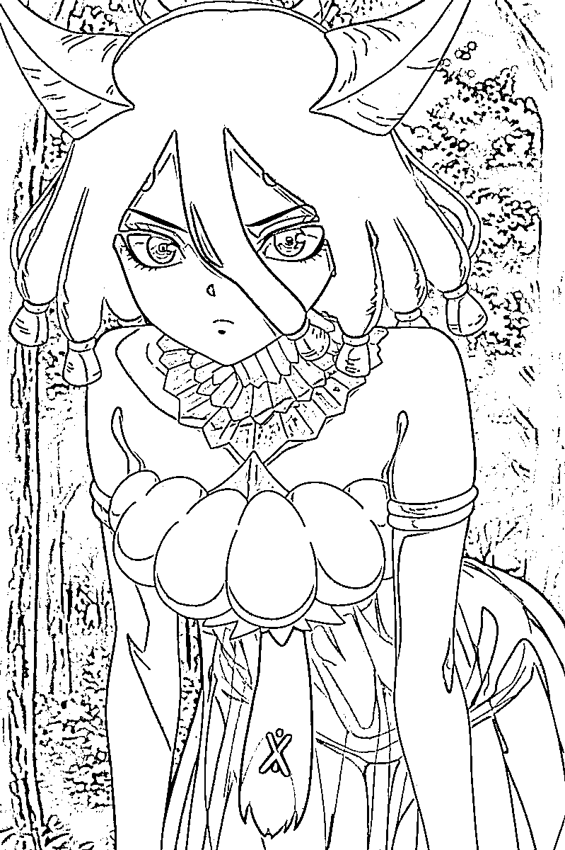 Coloriage Kirisame sérieux