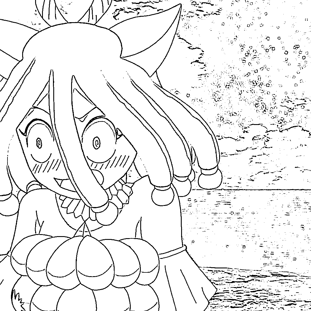 Coloriage Kirisame timide