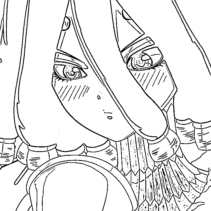 Coloriage Kirisame visage mignon