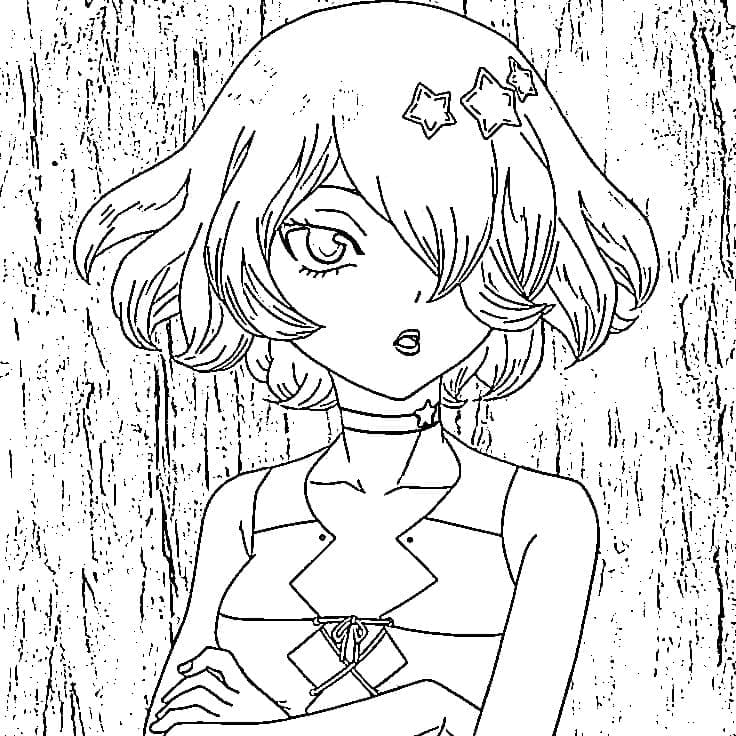 Coloriage Luna Wright dans Anime Dr Stone