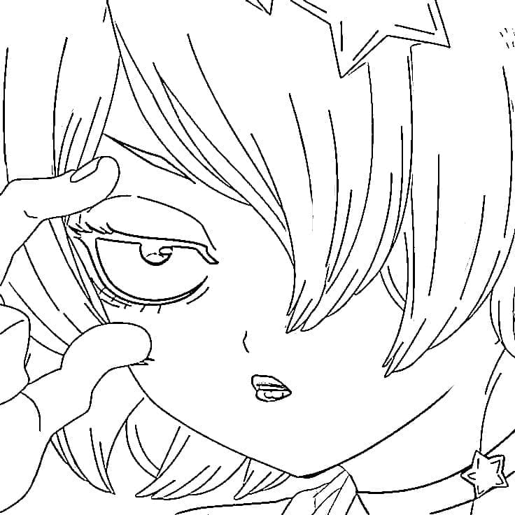 Coloriage Luna Wright dans Dr Stone