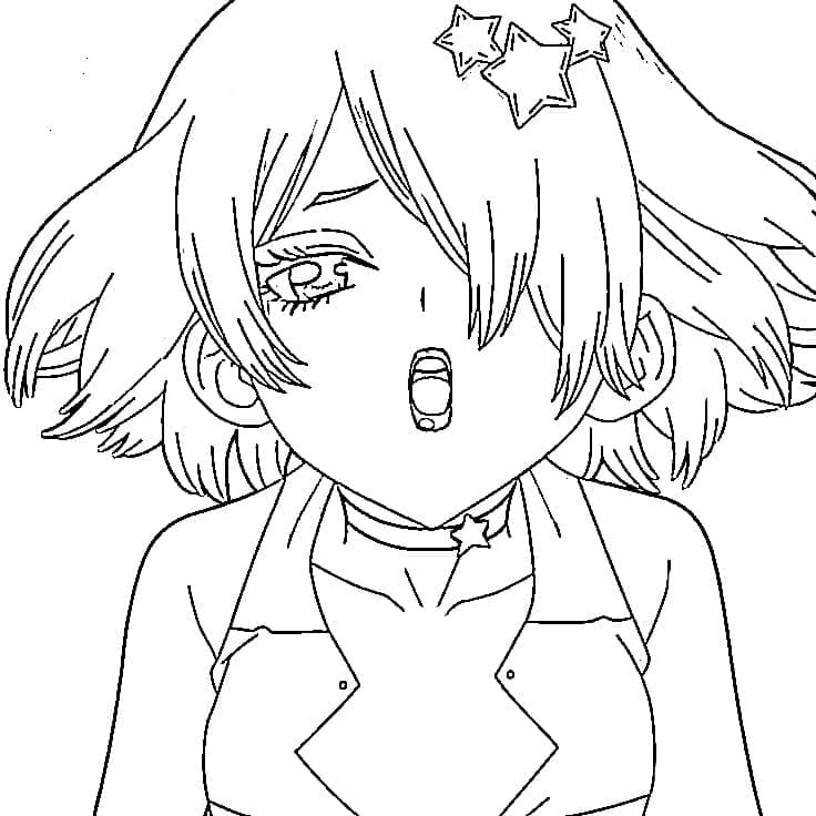 Coloriage Luna Wright de Anime Dr Stone