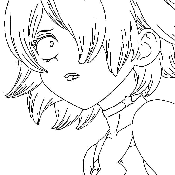 Coloriage Luna Wright de Dr Stone