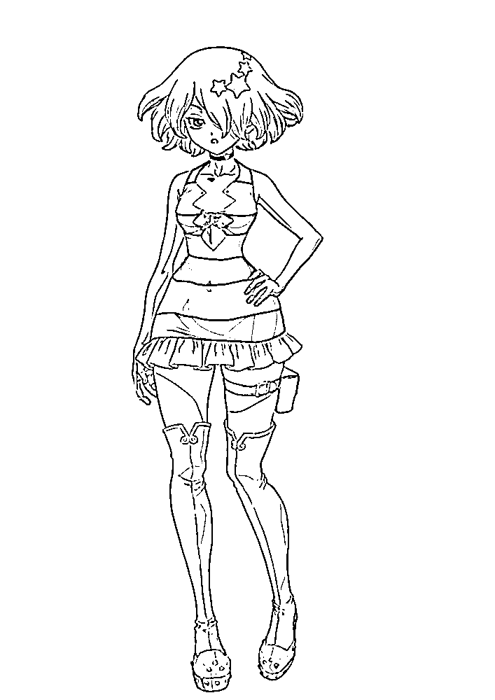 Coloriage Luna Wright debout