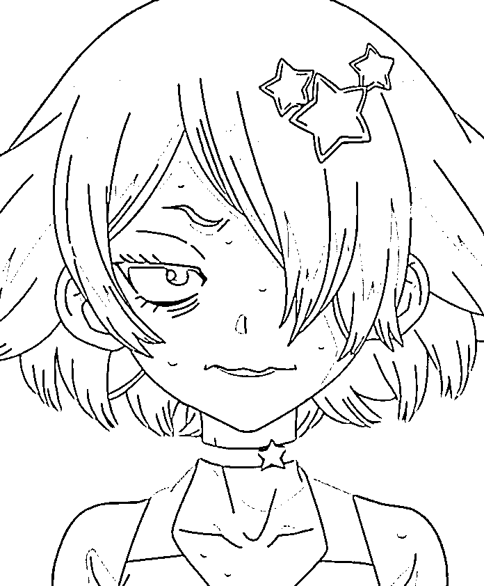 Coloriage Luna Wright en colère
