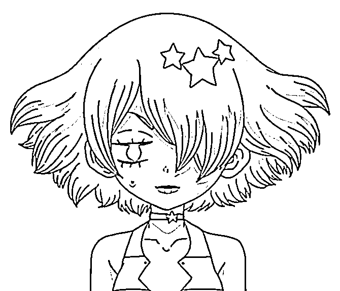 Coloriage Luna Wright s'ennuie