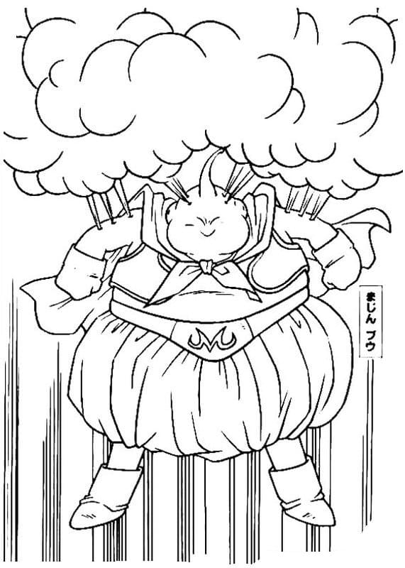 Coloriage Majin Boo de Dragon Ball