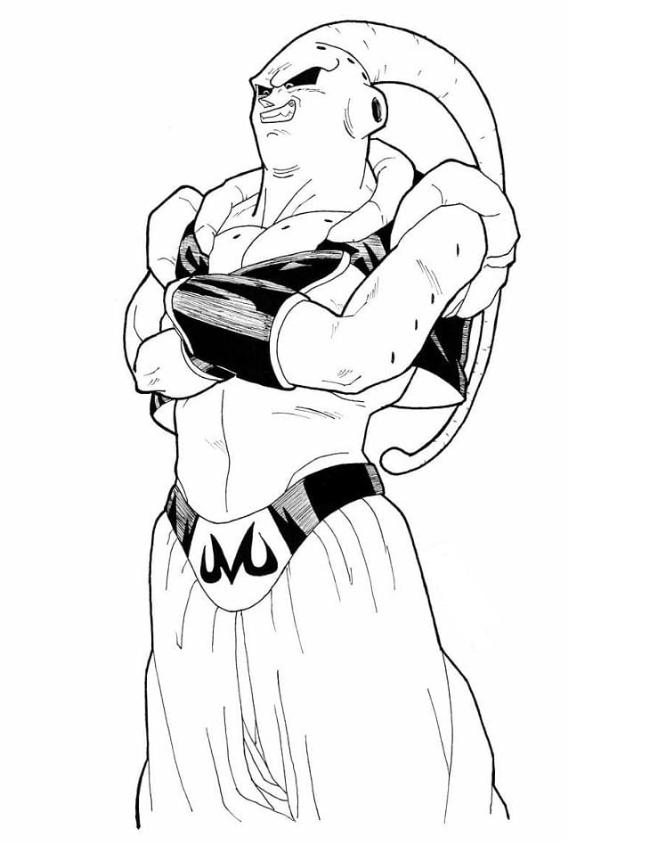 Coloriage Majin Boo de Dragon Ball Z