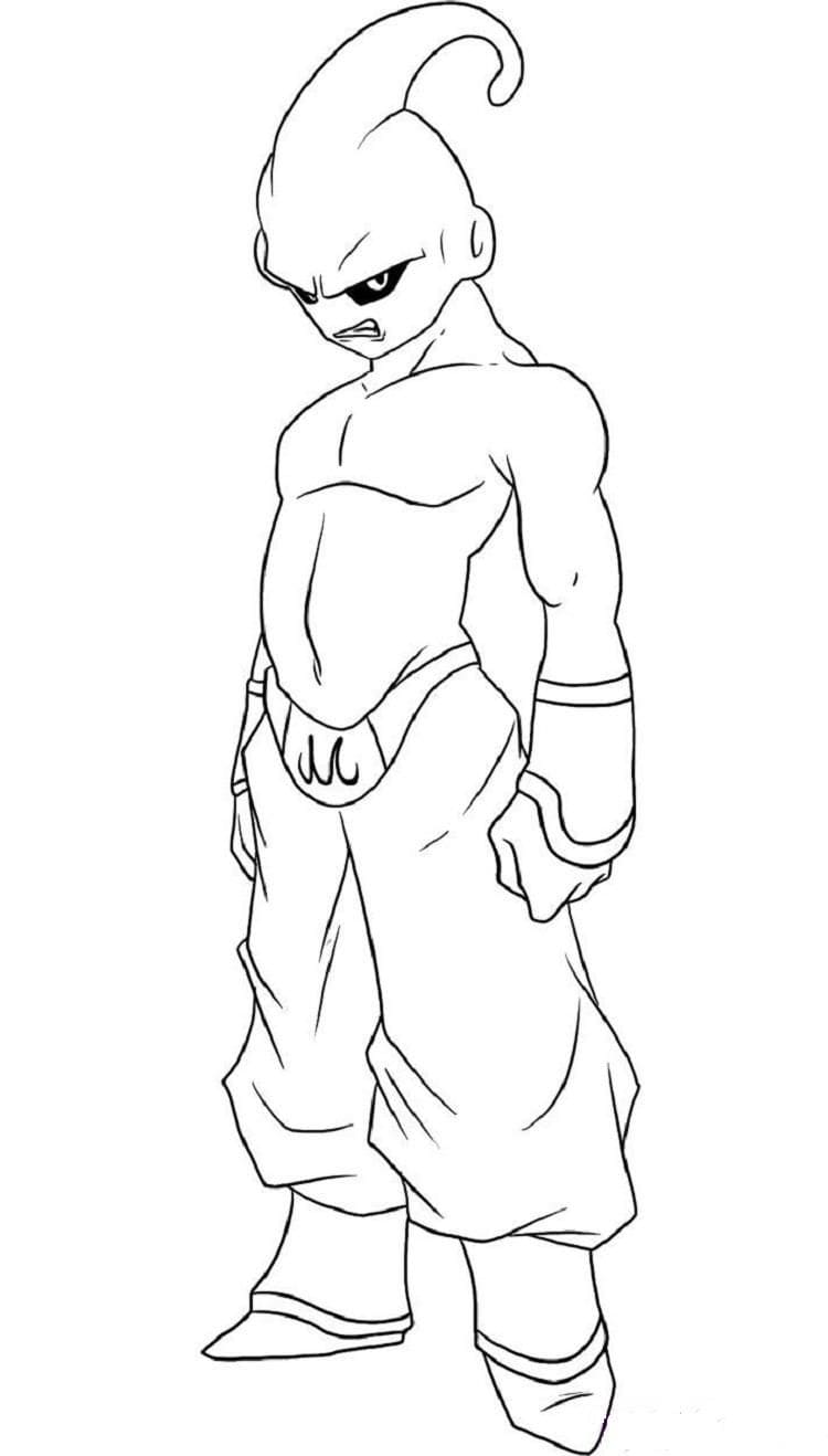 Coloriage Majin Boo en colère