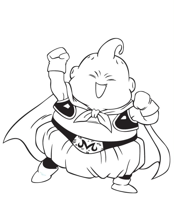 Coloriage Majin Boo mignon