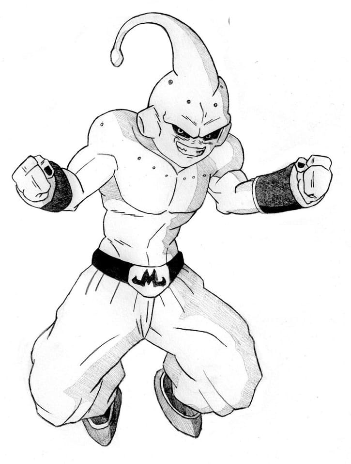 Coloriage Majin Boo smiling