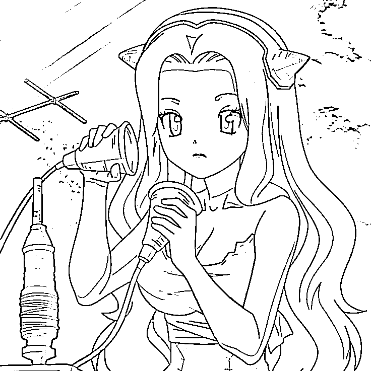 Coloriage Minami Hokutozai avec un vieux téléphone