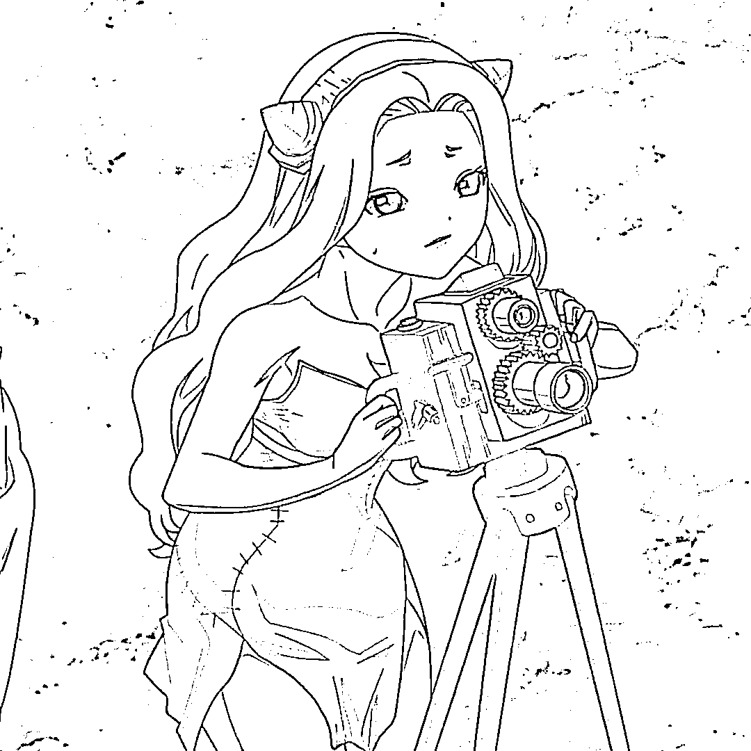 Coloriage Minami Hokutozai prendre une photo