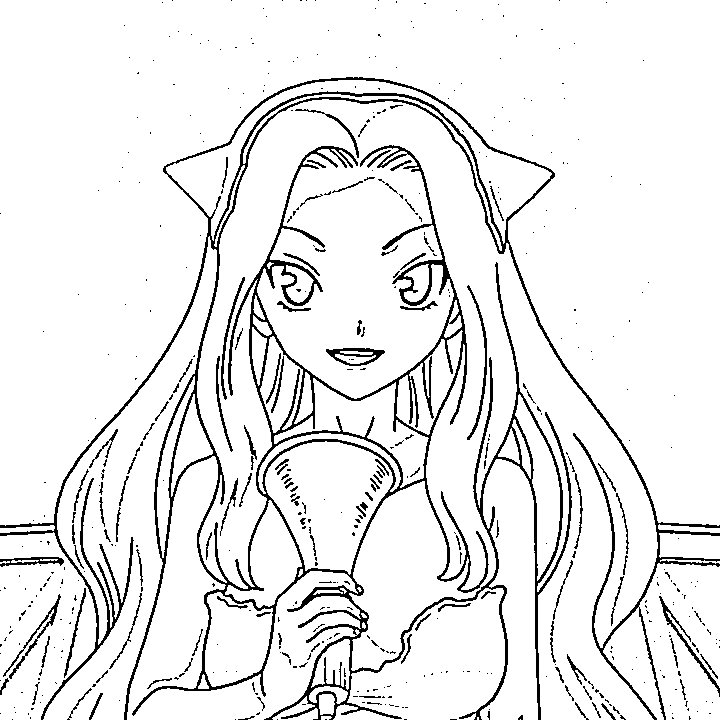 Coloriage Minami Hokutozai souriante