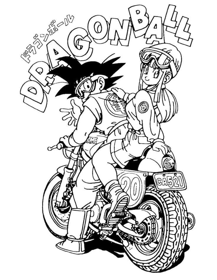Coloriage Son Goku et Chi-Chi