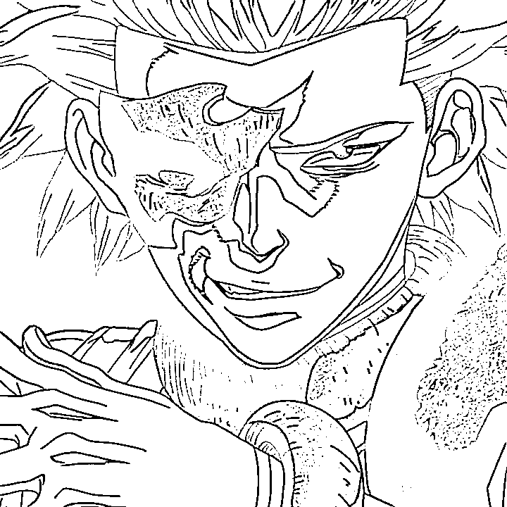 Coloriage Yo Uei affronter