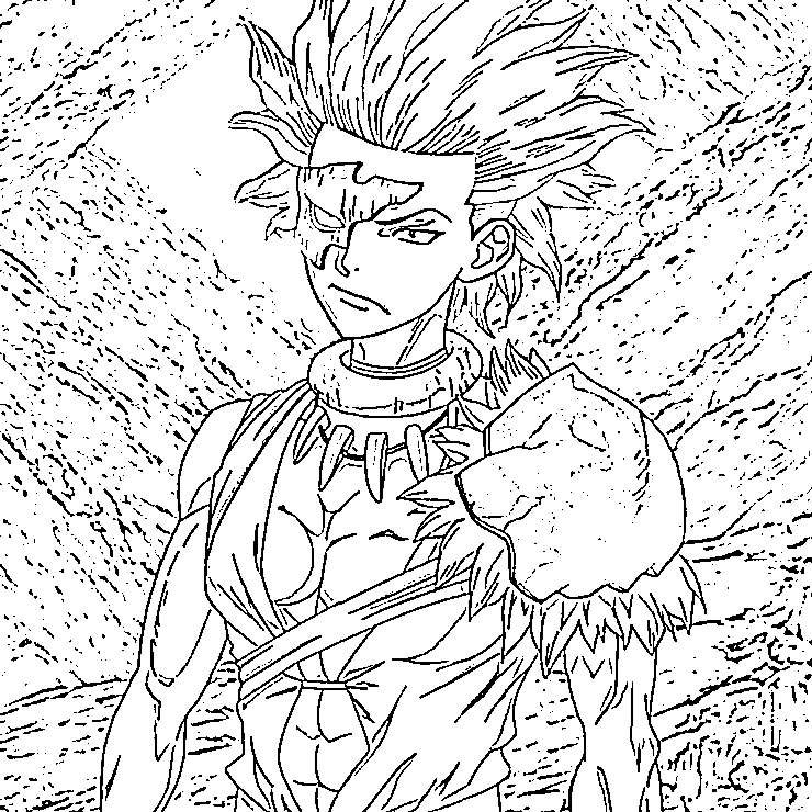 Coloriage Yo Uei debout