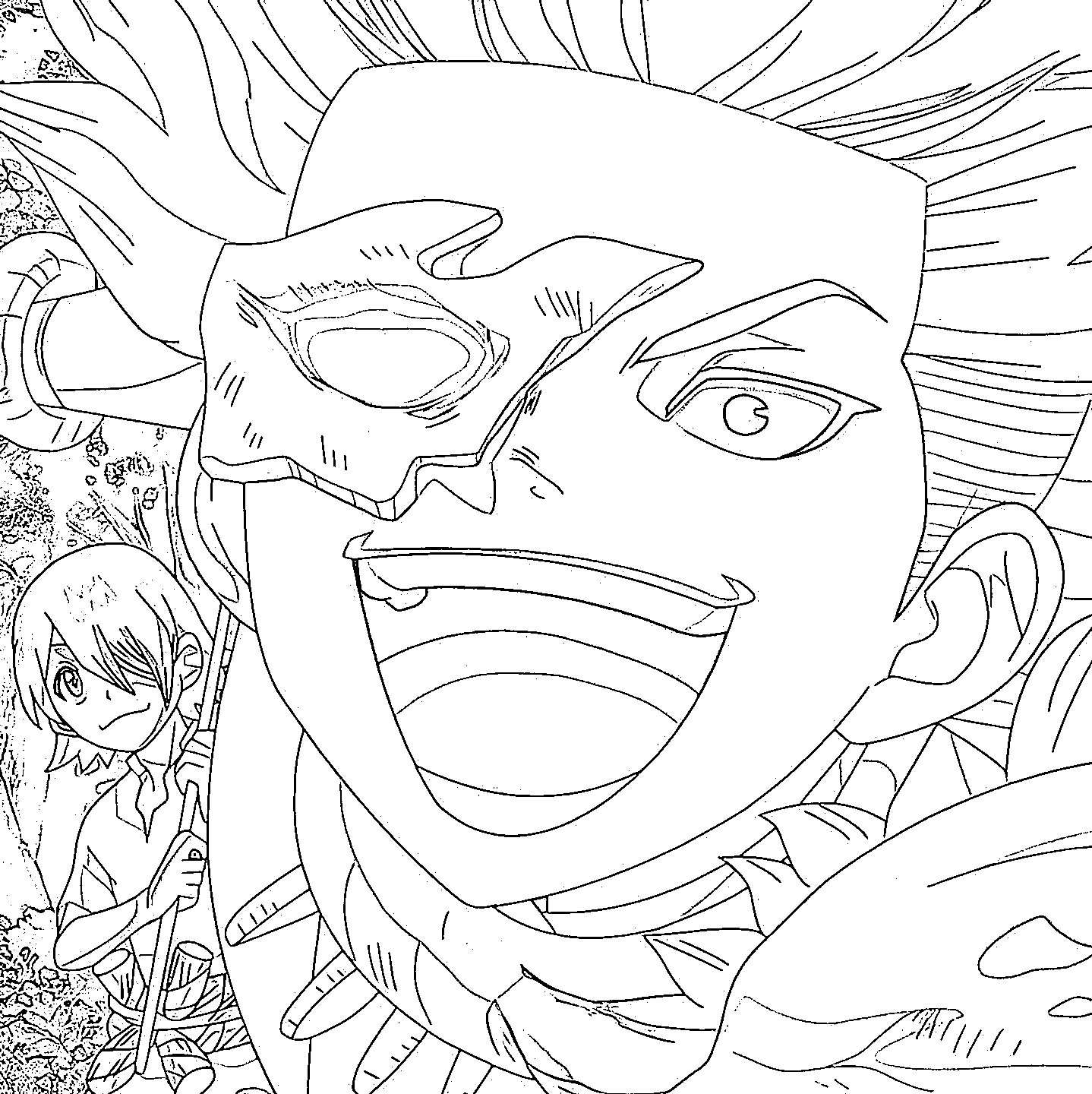Coloriage Yo Uei rire