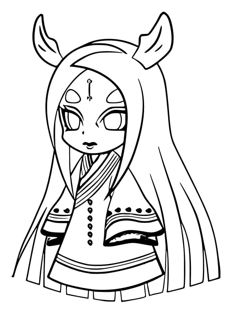 Coloriage Chibi Kaguya Ōtsutsuki